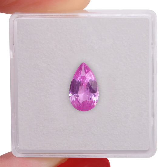 1.38 Carat Pink MADAGASCAR Pear Sapphire