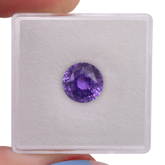 3.09 Carat Purple SRI LANKAN Round Sapphire CD