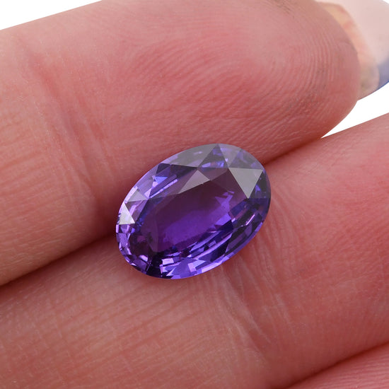 3.29 Carat Purple MADAGASCAR Oval Sapphire CD