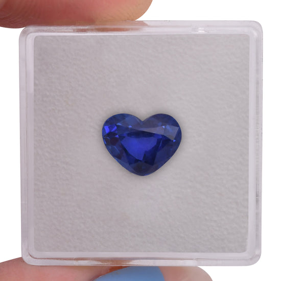 2.69 Carat Blue BURMESE Heart Sapphire AGL