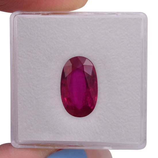 4.62 Carat Red TAJIKISTAN Oval Ruby GUBELIN No Heat