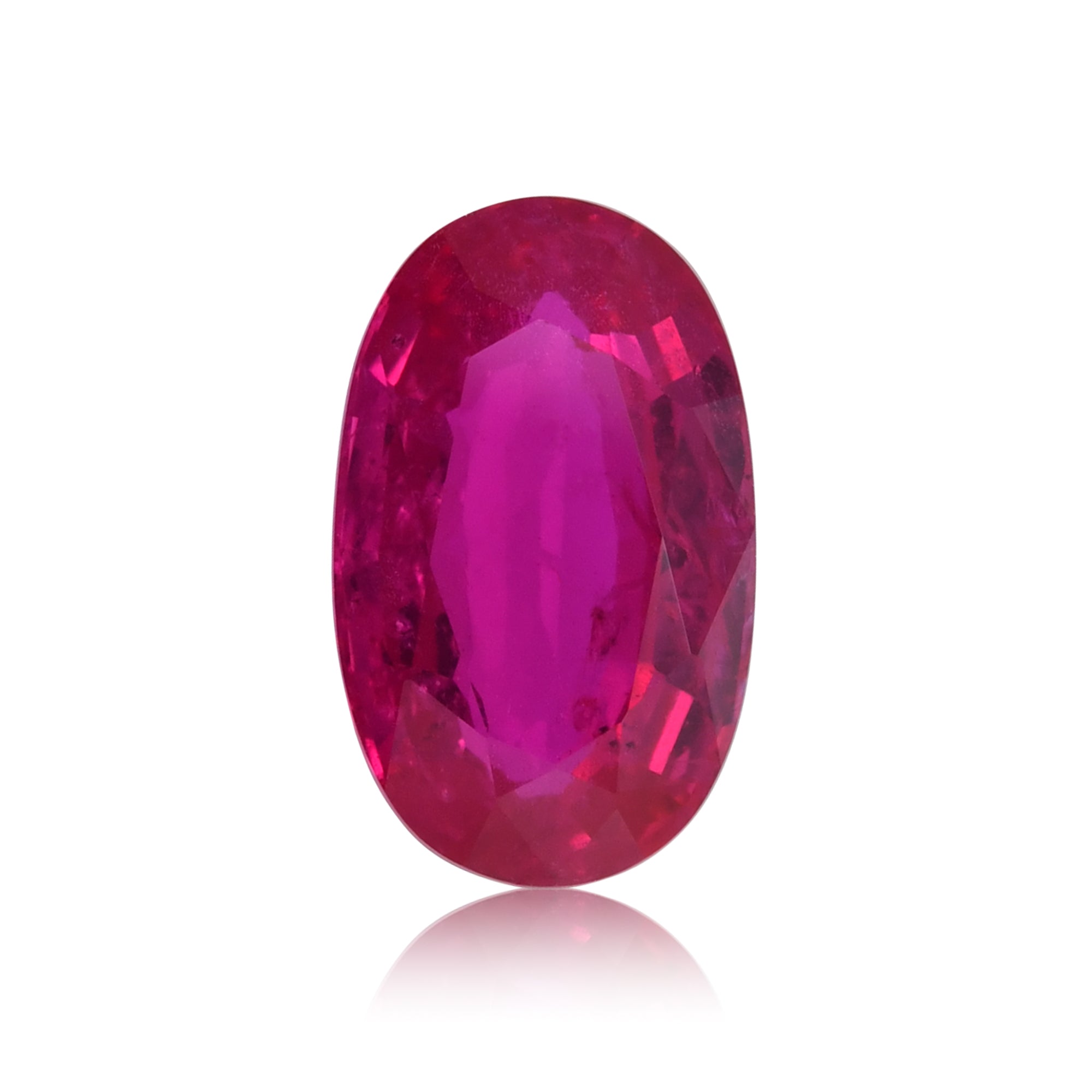 4.62 Carat Red TAJIKISTAN Oval Ruby GUBELIN No Heat | LEIBISH