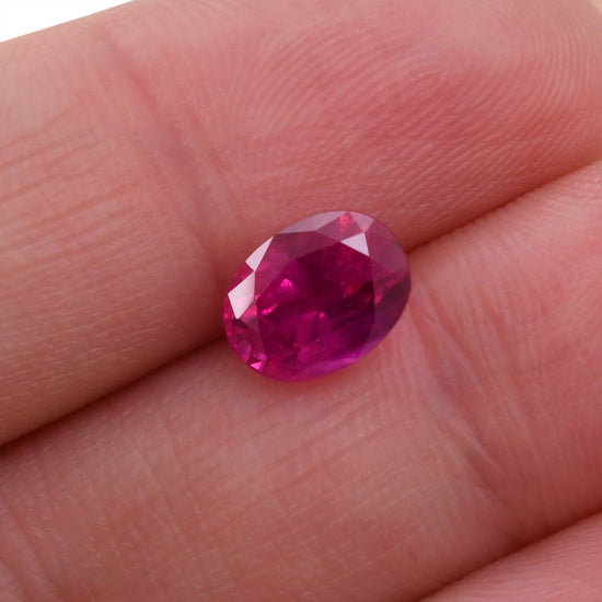 2.43 Carat Red BURMESE Oval Ruby GUBELIN
