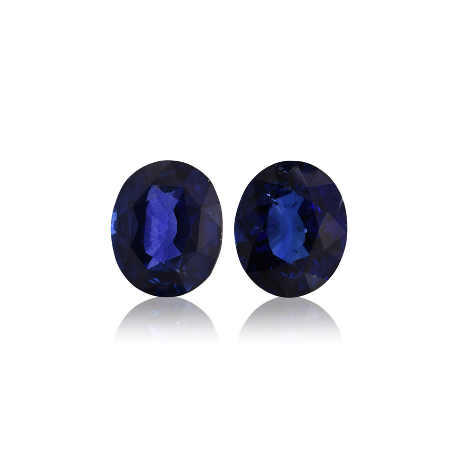 8.20 Carat Blue Oval Sapphires AGL