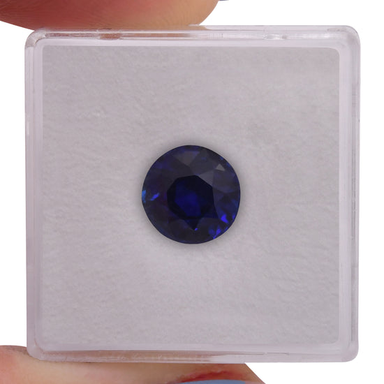 3.06 Carat Blue MADAGASCAR Round Sapphire AGL