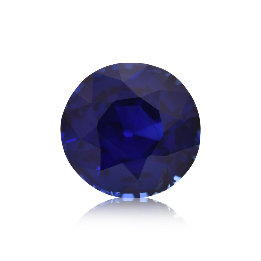3,06 Karat blauer MADAGASKAR Rundsaphir AGL
