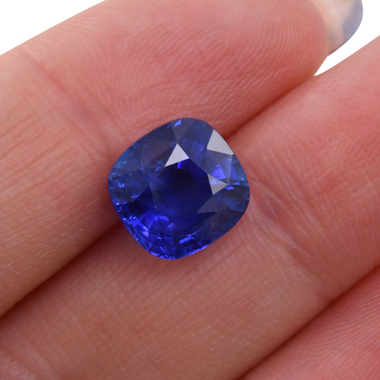 6.08 Carat Blue SRI LANKAN Cushion Sapphire GRS