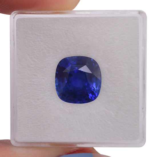 6.08 Carat Blue SRI LANKAN Cushion Sapphire GRS