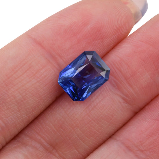 4.12 Carat Blue SRI LANKAN Radiant Sapphire CD