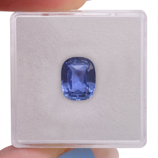3.03 Carat Blue SRI LANKAN Cushion Sapphire CD