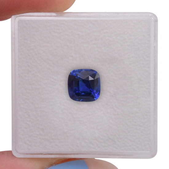 1.65 Carat Blue SRI LANKAN Cushion Sapphire