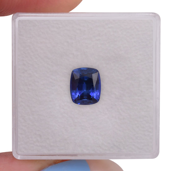 1.53 Carat Blue SRI LANKAN Cushion Sapphire