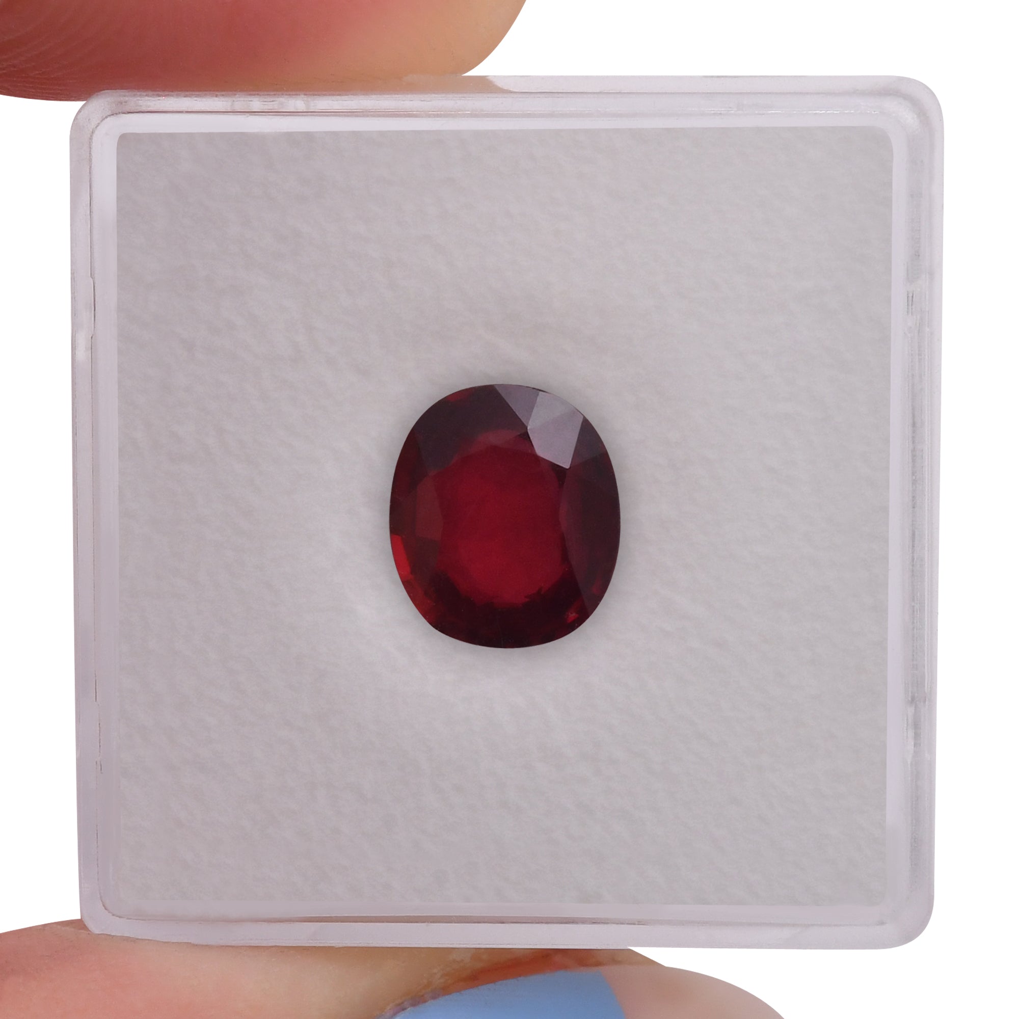 2.45 Carat Red MOZAMBIQUE Oval Ruby GRS | LEIBISH