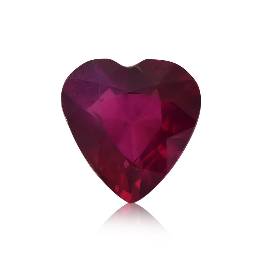 1.52 Carat Red SRI LANKAN Heart Ruby GRS
