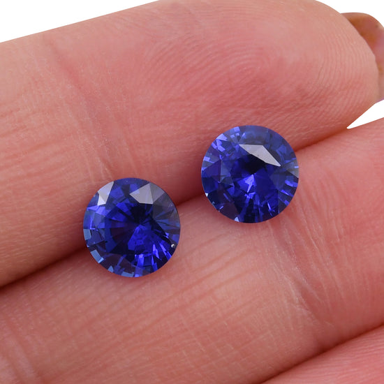 Zaffiro tondo blu dello SRI LANKA da 3,08 carati