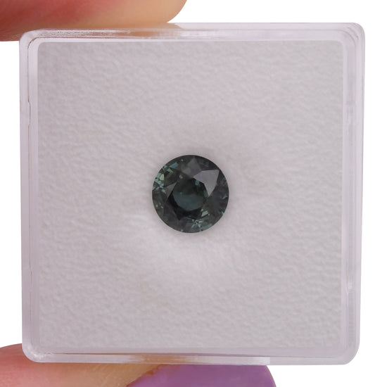 1.53 Carat Green MADAGASCAR Round Sapphire