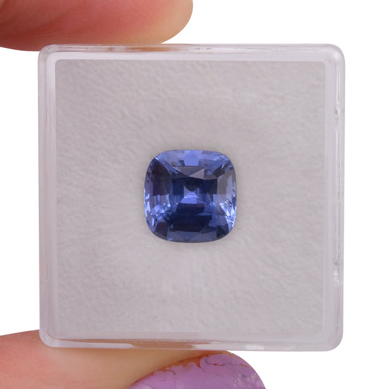 4.09 Carat Blue SRI LANKAN Cushion Sapphire CD