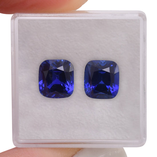 Zaffiro CD a cuscino, blu, dello SRI LANKA, da 7,18 carati