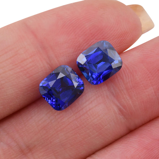 Zaffiro CD a cuscino, blu, dello SRI LANKA, da 7,18 carati