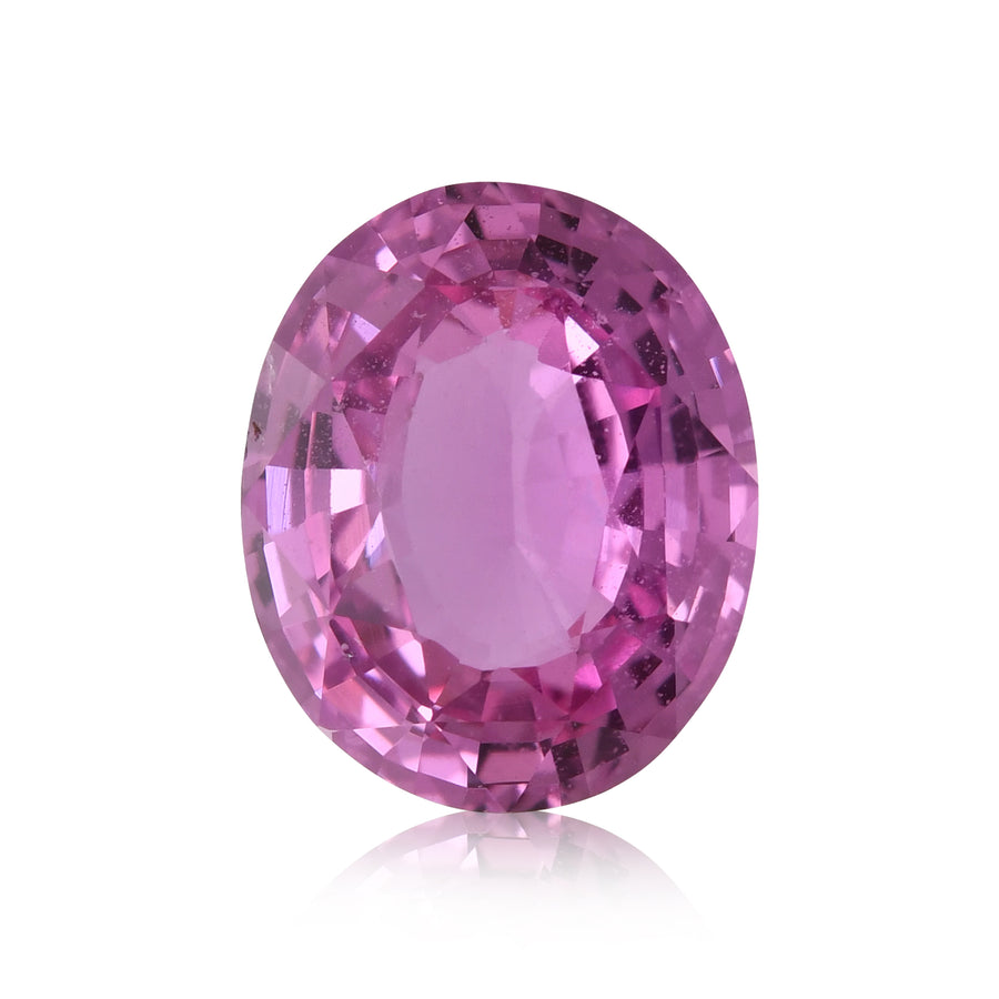 3,06 Karat rosa MADAGASKAR Oval-Saphir CD