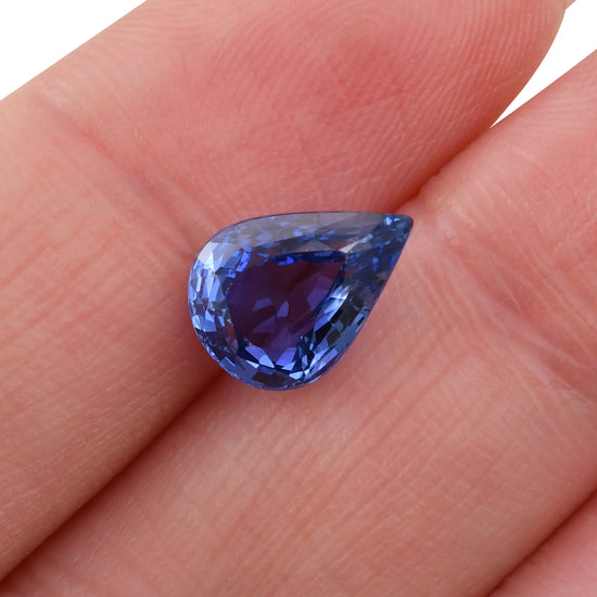 3.47 Carat Blue SRI LANKAN Pear Sapphire CD