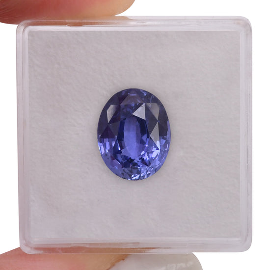 5.67 Carat violet MADAGASCAR Oval Sapphire CD