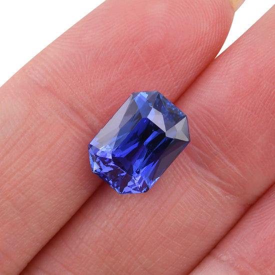 6.23 Carat Blue SRI LANKAN Radiant Sapphire GIA