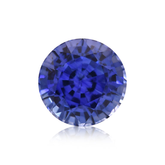 Zaffiro blu rotondo di 1,17 carati, dello Sri Lanka