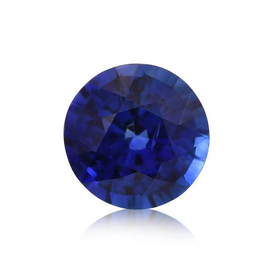 Zaffiro blu rotondo, 1,14 carati, proveniente dallo SRI LANKA