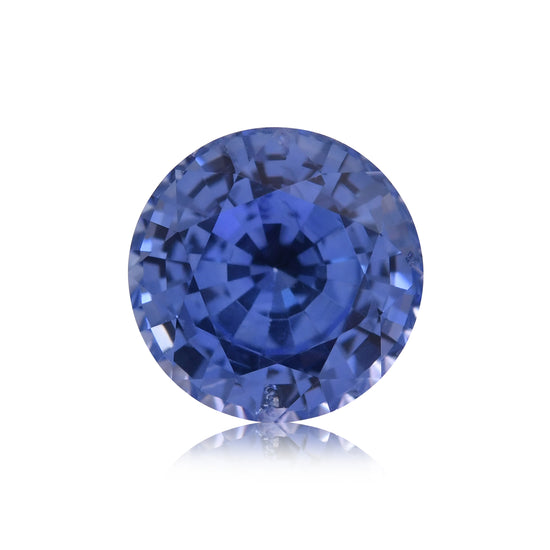 Zaffiro blu rotondo di 2,55 carati proveniente dallo SRI LANKA