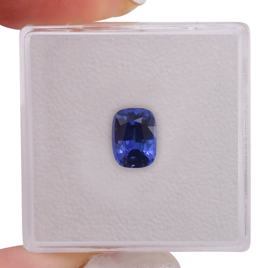 1.63 Carat Blue SRI LANKAN Cushion Sapphire