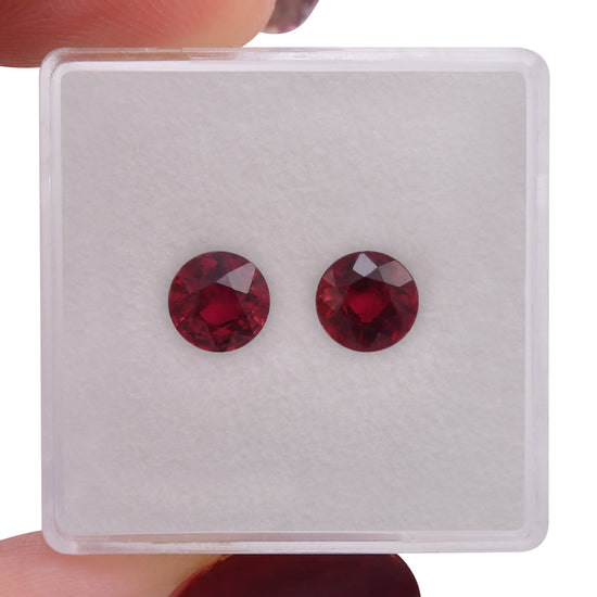 Rubino rotondo rosso del MOZAMBICO da 2,14 carati