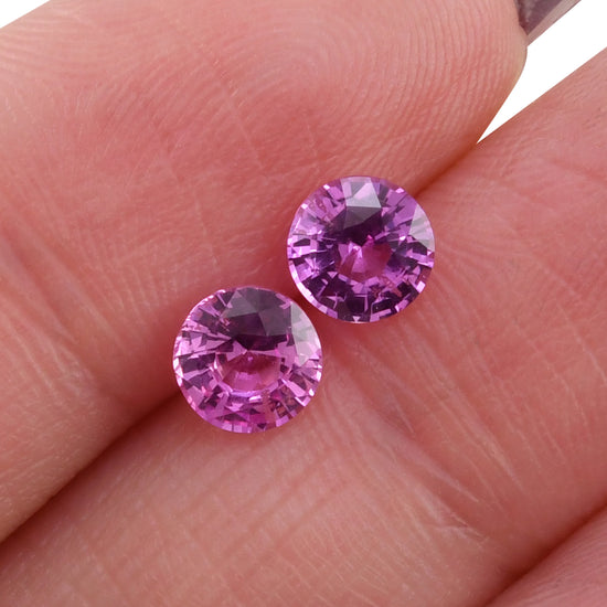 Zaffiro rotondo rosa del MADAGASCAR da 1,70 carati