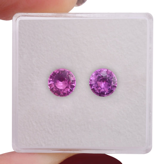 Zaffiro rotondo rosa del MADAGASCAR da 1,70 carati