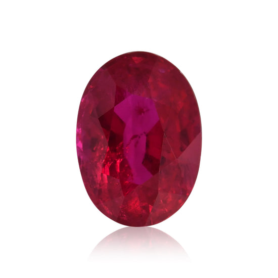 1,02 Karat roter OVAL-Rubin aus MOSAMBIK