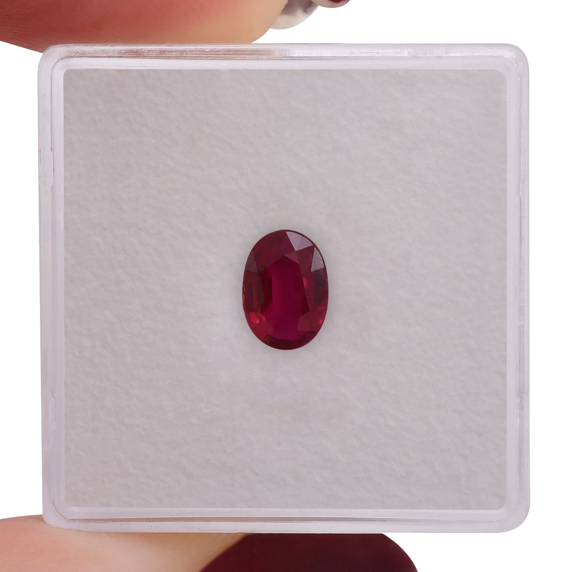 1.01 Carat Red MOZAMBIQUE Oval Ruby | LEIBISH