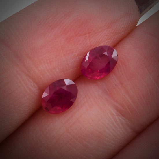 Rubino ovale del MOZAMBICO rosso da 1,65 carati