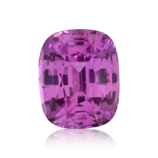 1,58 Karat rosafarbener CEYLON Saphir im Kissenschliff GIA