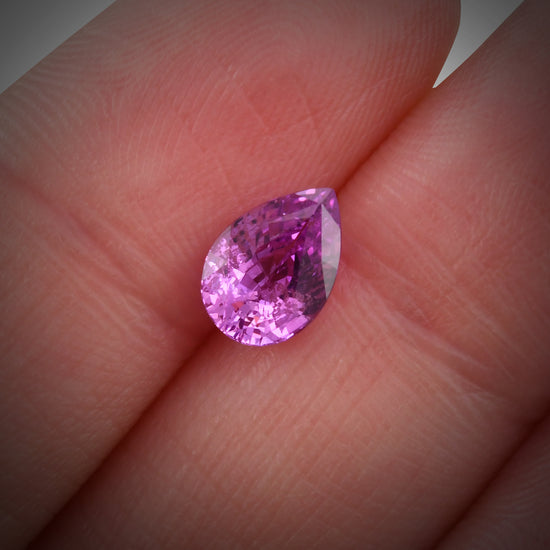 1.57 Carat Pink MADAGASCAR Pear Sapphire