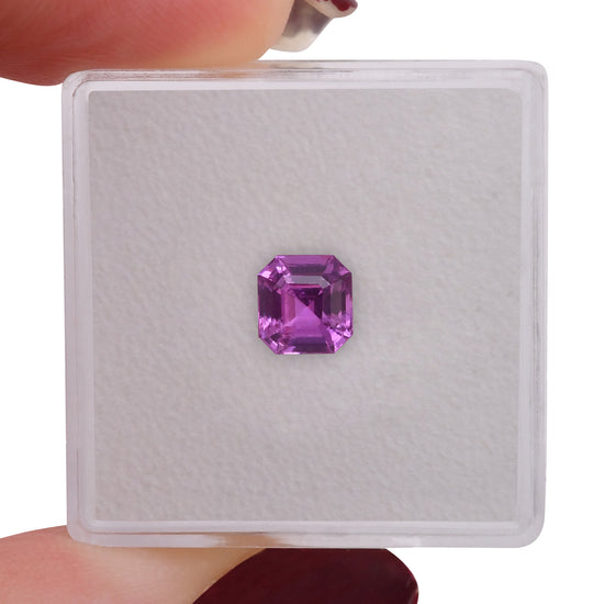 1.11 Carat Pink MADAGASCAR Sq. Emerald Sapphire