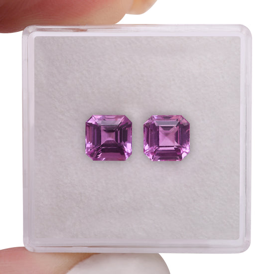 2.41 Carat Pink MADAGASCAR Sq. Emerald Sapphire