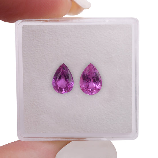 Zaffiro a Pera del MADAGASCAR Rosa da 2.03 Carati