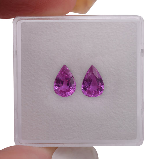 1.58 Carat Pink MADAGASCAR Pear Sapphire