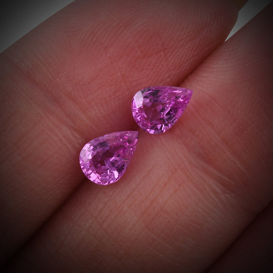 1.58 Carat Pink MADAGASCAR Pear Sapphire