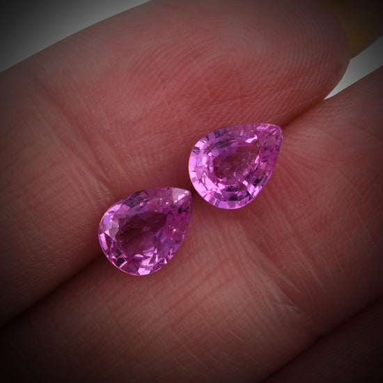 Zaffiro rosa MADAGASCAR a pera da 2,42 carati