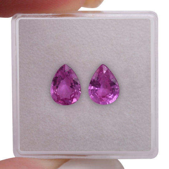 Zaffiro rosa MADAGASCAR a pera da 2,42 carati