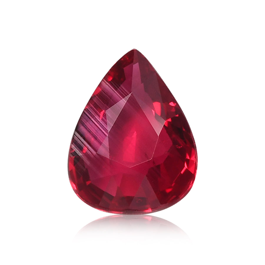 2.01 Carat Red MOZAMBIQUE Pear Ruby GRS