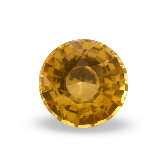 3.78 Carat Yellow SRI LANKAN Round Sapphire CD