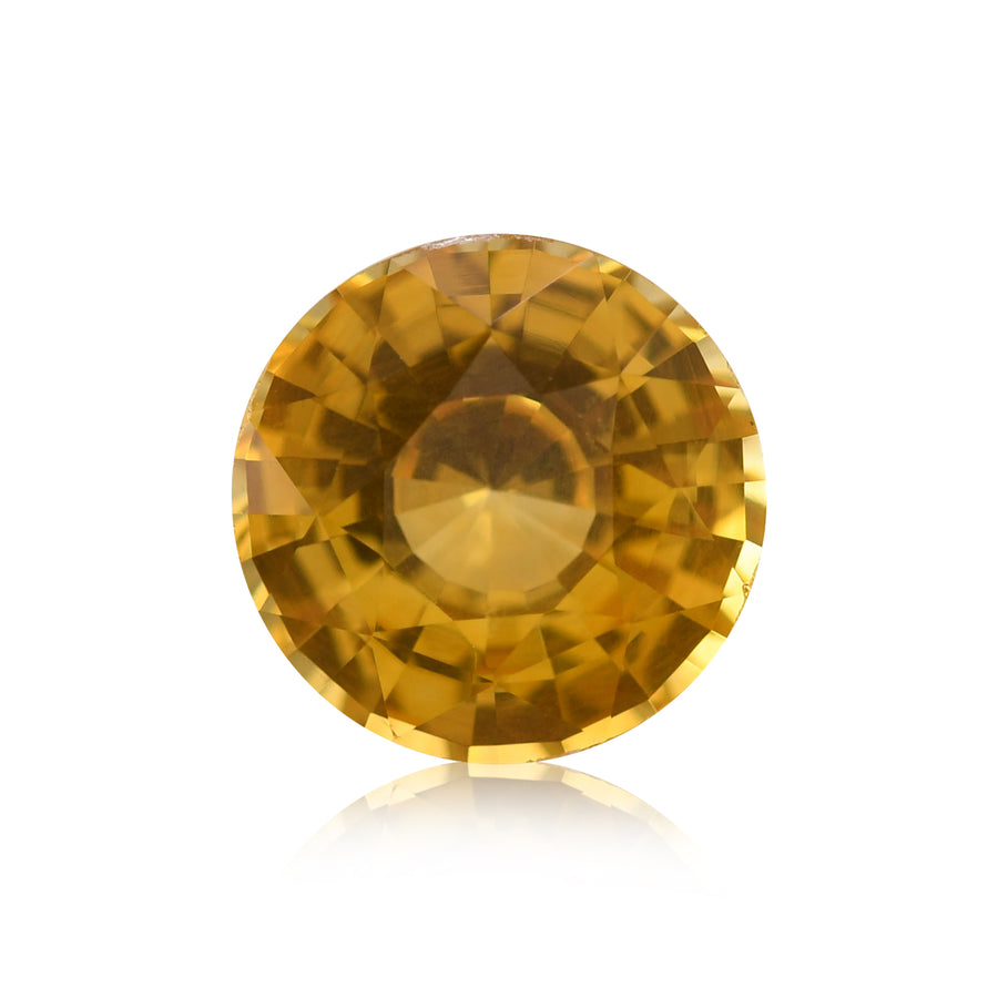 3.78 Carat Yellow SRI LANKAN Round Sapphire CD