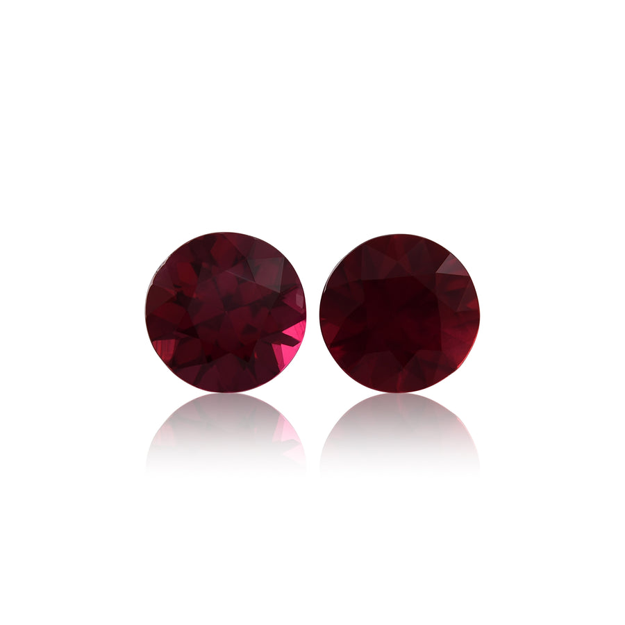 2.10 Carat Red MOZAMBIQUE Round Rubies